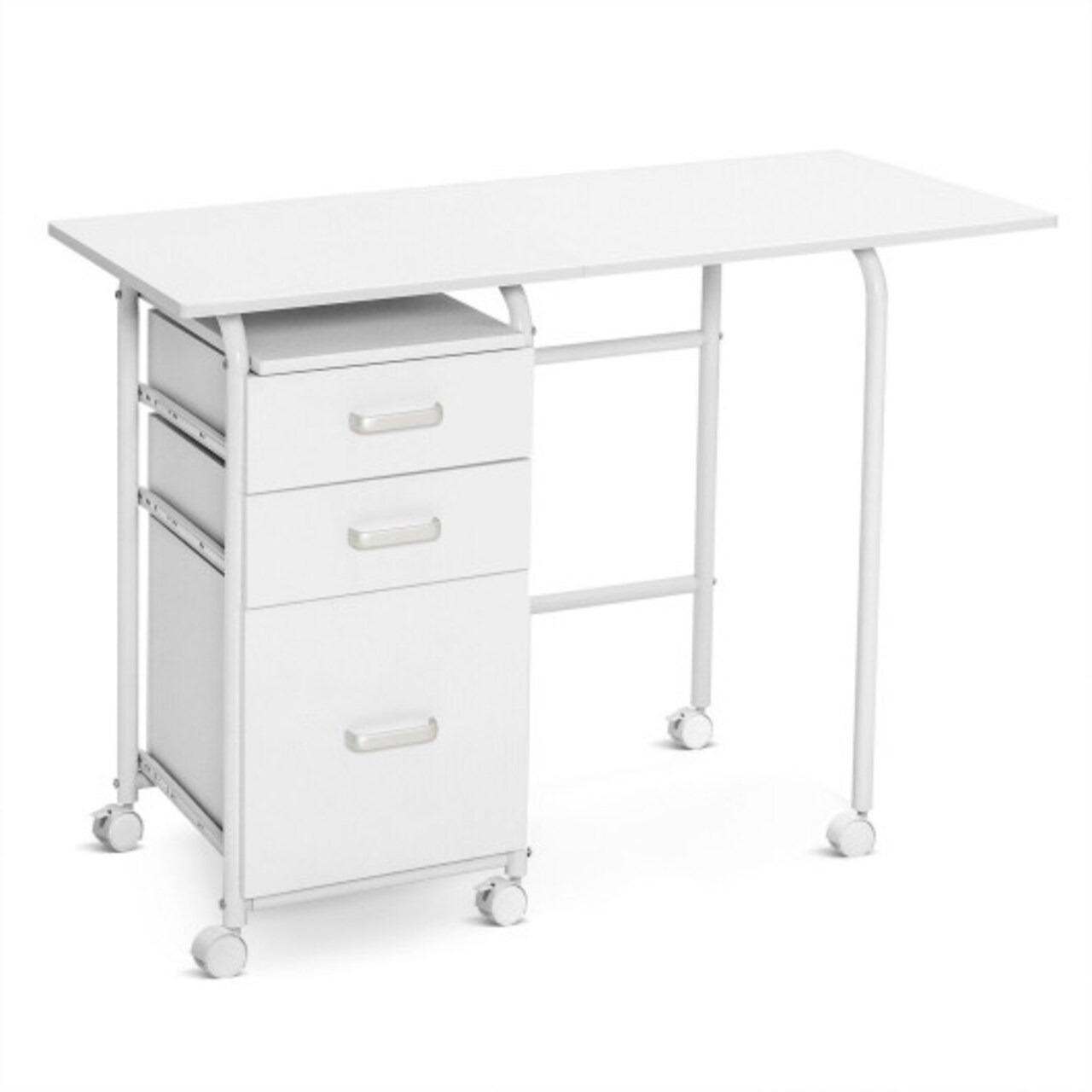 Folding computer laptop desk wheeled home office furniture deals